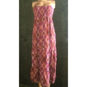 Bohemian strapless dress